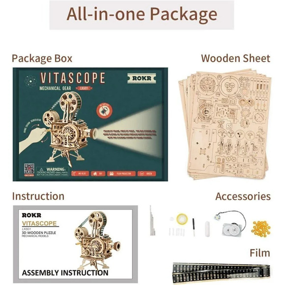 Puzzle-Wooden Model Building Sets-Adult Craft Brain Teaser Toy Educational - Picture 6 of 7